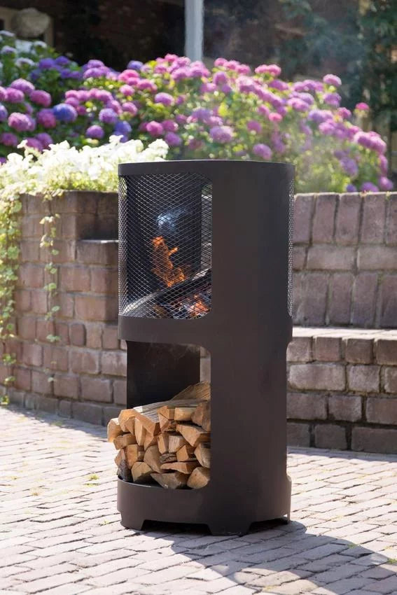 Buffalo Firepit with Wood Storage - Heat Outdoors