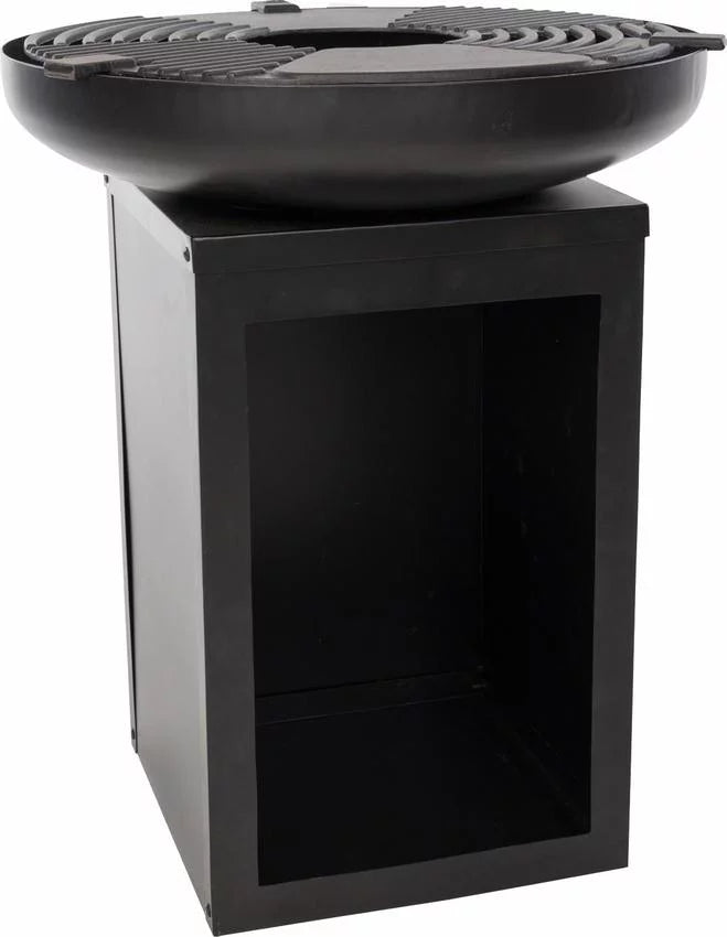 RedFire Matanzas firepit plancha with wood storage - Heat Outdoors