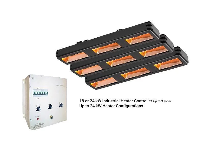 Shadow 3 Zone 18kW Industrial Heater Solution- Heat Outdoors- Industrial Heater
