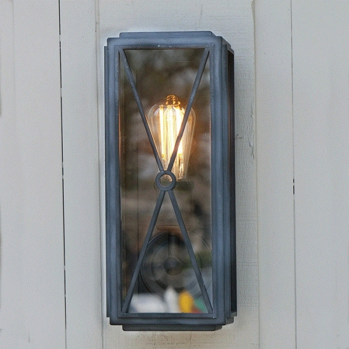 Mayfair Box Wall Light Slim- APG