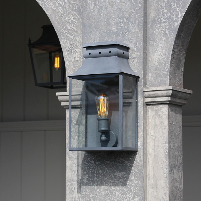 Bath Coach Lamp Weathered Zinc Large - APG